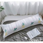 KLGG Long Pillow Double Pillowcase Long Pillow Core Household Adult Long Couple Pillow One White Lattice 150Cm Long - B07VNML17Y